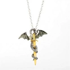 Cradle Of Goth NECKLACES The Dragon's Sword Pendant Necklace
