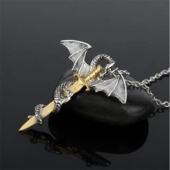 Cradle Of Goth NECKLACES The Dragon's Sword Pendant Necklace