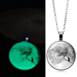 Cradle Of Goth Gray Moon Necklace