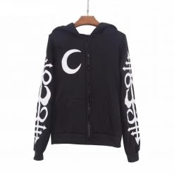 Cradle Of Goth HOODIES & SWEATERS Moon Witch Hoodie (plus Sizes Available)