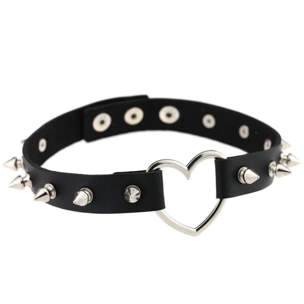 Cradle Of Goth Heart With Spikes Choker CHOKERS 3 Cradle Of Goth Heart With Spikes Choker CHOKERS