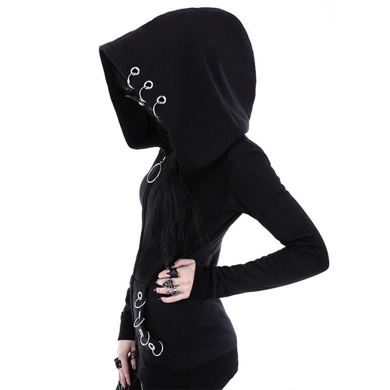 Cradle Of Goth Gothic Rings Hoodie (plus Sizes Available) 2 Cradle Of Goth Gothic Rings Hoodie (plus Sizes Available)