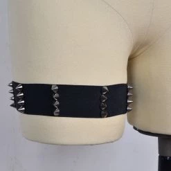 Cradle Of Goth Two Elastic Garters With Spikes