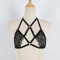 Cradle Of Goth CAGE BRAS & HARNESSES Lacy Harness Bra