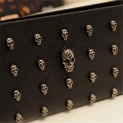 Cradle Of Goth Smiling Skulls Wallet (Vegan Leather) WALLETS