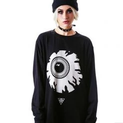 Cradle Of Goth Staring Death Eye Oversized Sweater