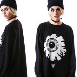 Cradle Of Goth Staring Death Eye Oversized Sweater