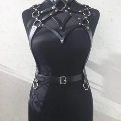 Cradle Of Goth CAGE BRAS & HARNESSES Shoulder Ring Body Harness
