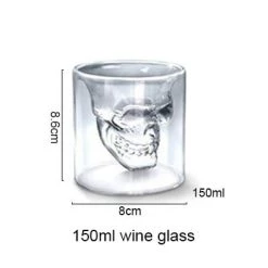 Cradle Of Goth DRINKWARE Transparent Skull Glass