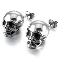 Cradle Of Goth Smiling Skulls Earrings