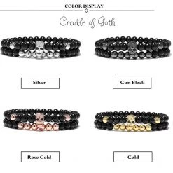 Cradle Of Goth BRACELETS Death Charm Bracelet 16 Cradle Of Goth BRACELETS Death Charm Bracelet