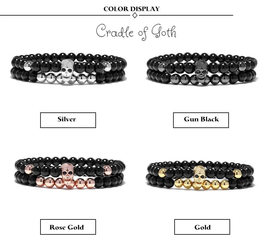 Cradle Of Goth BRACELETS Death Charm Bracelet 5 Cradle Of Goth BRACELETS Death Charm Bracelet