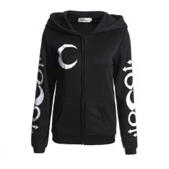 Cradle Of Goth HOODIES & SWEATERS Moon Witch Hoodie (plus Sizes Available)