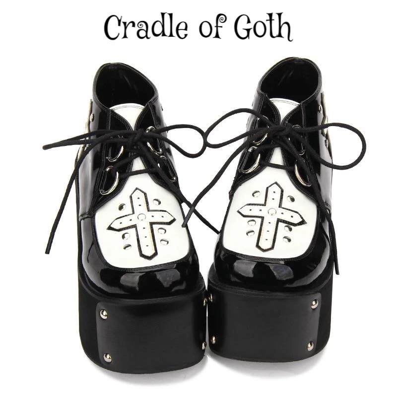 Cradle Of Goth SHOES Priestess' Secret (Vegan Boots) 1 Cradle Of Goth SHOES Priestess' Secret (Vegan Boots)