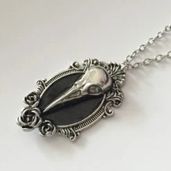 Cradle Of Goth Black Mirror Raven Necklace NECKLACES