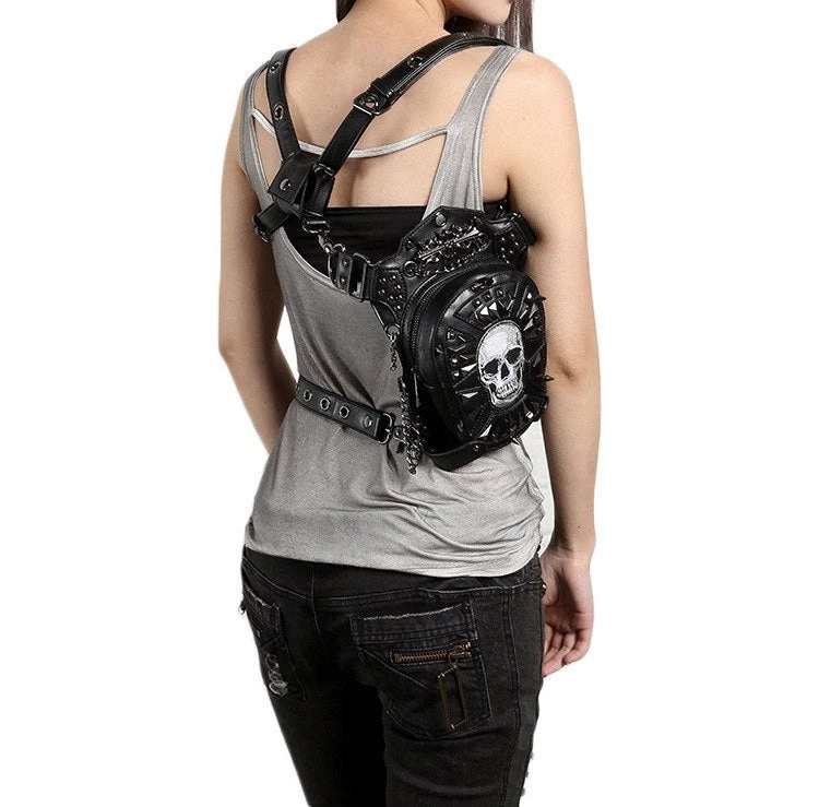 Cradle Of Goth BAGS The Tough Lady Bag (Handmade, Vegan) 5 Cradle Of Goth BAGS The Tough Lady Bag (Handmade, Vegan)