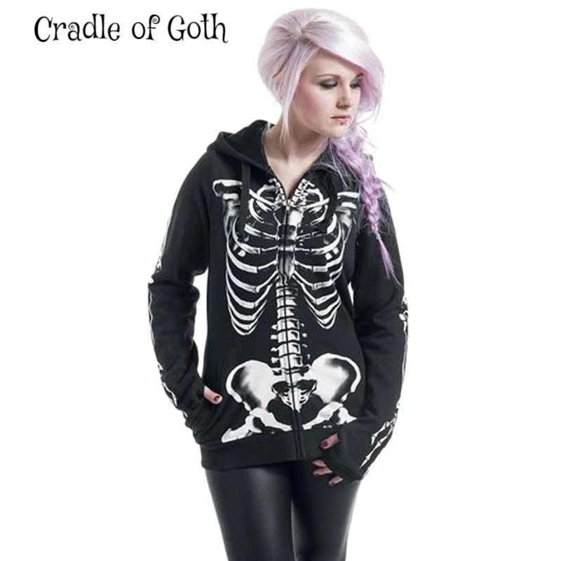 Cradle Of Goth Skeleton Hoodie (plus Size Available) 1 Cradle Of Goth Skeleton Hoodie (plus Size Available)