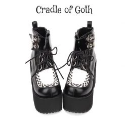 Cradle Of Goth Demonic Queen Platform Boots (Vegan Leather) SHOES