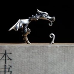 Cradle Of Goth Clingy Dragon Silver Earrings