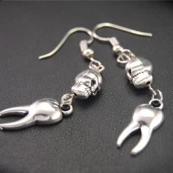 Cradle Of Goth Handmade Skeleton Earrings