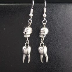 Cradle Of Goth Handmade Skeleton Earrings