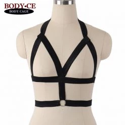 Cradle Of Goth CAGE BRAS & HARNESSES Occult Lust Pentagram Harness (Handmade)