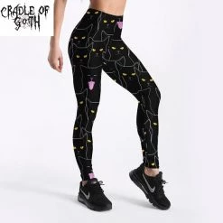 Cradle Of Goth TIGHTS & LEGGINGS Cats In The Night Leggings