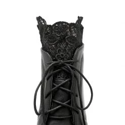 Cradle Of Goth Lady Lace Boots (Handmade, Vegan) SHOES