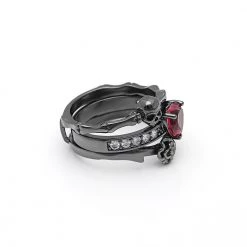 Cradle Of Goth Skull Love Ring