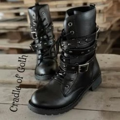 Cradle Of Goth Badass Queen Boots (Vegan)