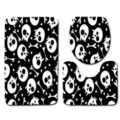Cradle Of Goth Skull Bathroom Carpet (3 Pieces)