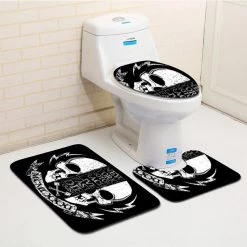 Cradle Of Goth Skull Bathroom Carpet (3 Pieces)