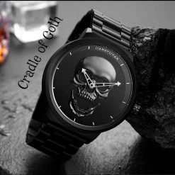 Cradle Of Goth Screaming Skull Watch