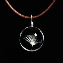 Cradle Of Goth Trapped Dandelion Pendant Necklace NECKLACES
