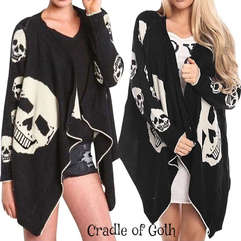 Cradle Of Goth Gravely Cardigan (long Sleeve) SCARVES 1 Cradle Of Goth Gravely Cardigan (long Sleeve) SCARVES