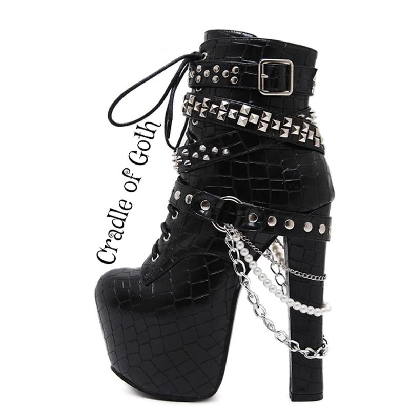 Cradle Of Goth Enchained Goddess Boots SHOES 1 Cradle Of Goth Enchained Goddess Boots SHOES