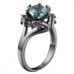 Cradle Of Goth Dragons In Love Ring