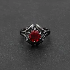 Cradle Of Goth Dragons In Love Ring