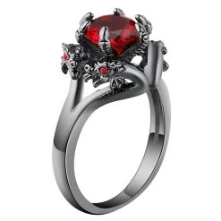 Cradle Of Goth Dragons In Love Ring