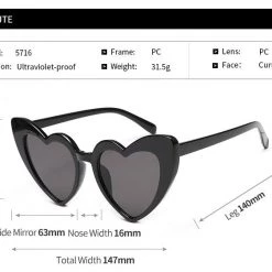 Cradle Of Goth Heart-shaped Sunglasses