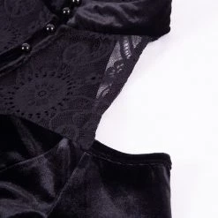 Cradle Of Goth DRESSES Halter Velvet Dress