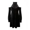 Cradle Of Goth DRESSES Halter Velvet Dress