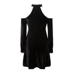 Cradle Of Goth DRESSES Halter Velvet Dress