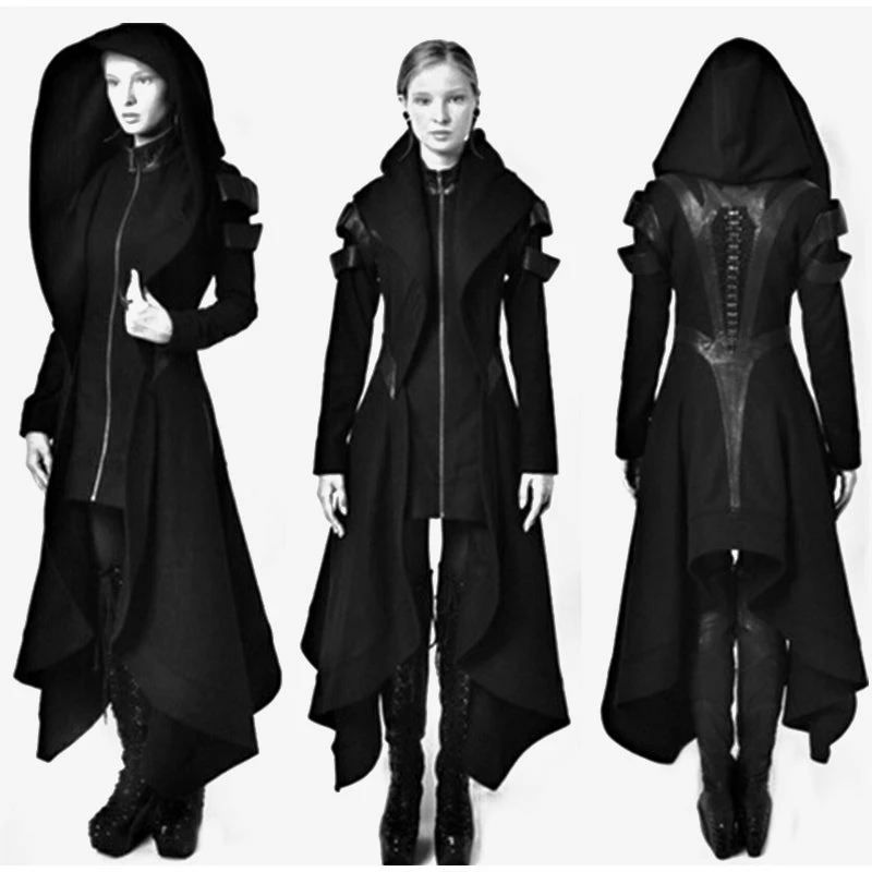 Cradle Of Goth COATS & JACKETS The Worshiper's Hooded Overcoat 3 Cradle Of Goth COATS & JACKETS The Worshiper's Hooded Overcoat