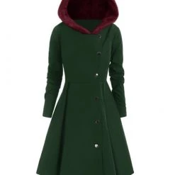 Cradle Of Goth COATS & JACKETS Red Hooded Goth Coat (Spring/Fall Season) Plus Size 21 Cradle Of Goth COATS & JACKETS Red Hooded Goth Coat (Spring/Fall Season) Plus Size