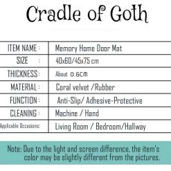 Cradle Of Goth Ouija Bathroom Mat