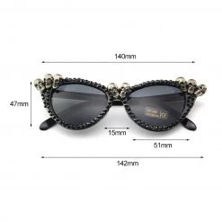 Cradle Of Goth Skull Rhinestone Sunglasses