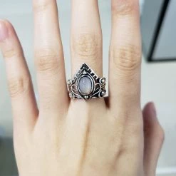 Cradle Of Goth Moonstone Ring RINGS 7 Cradle Of Goth Moonstone Ring RINGS