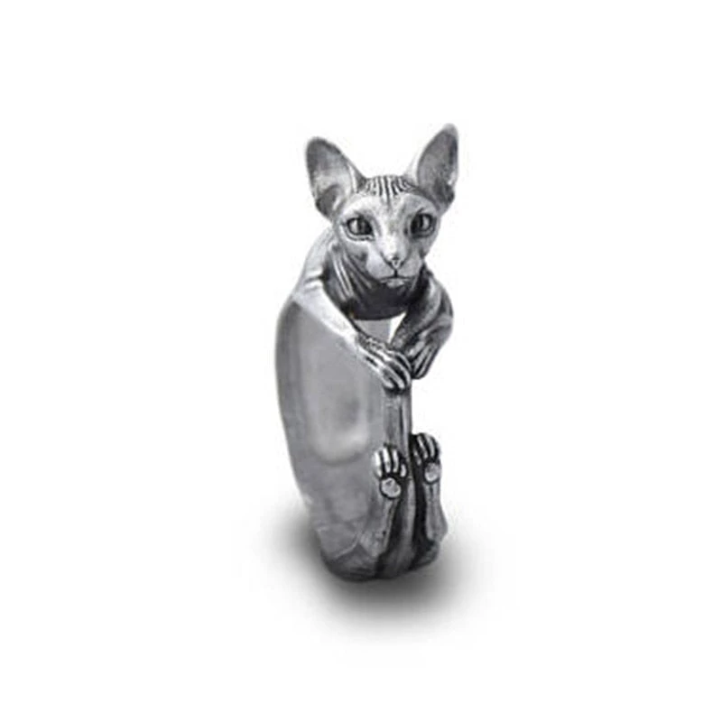 Cradle Of Goth Sphynx Cat Ring 1 Cradle Of Goth Sphynx Cat Ring