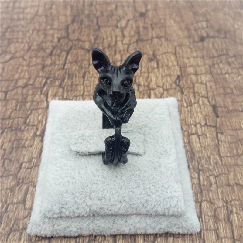 Cradle Of Goth Sphynx Cat Ring 5 Cradle Of Goth Sphynx Cat Ring